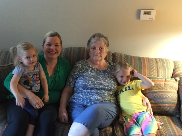 Getting some quality time with Great Grandma